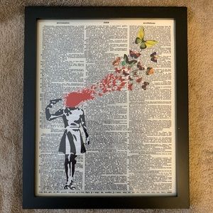 Banksy art with frame